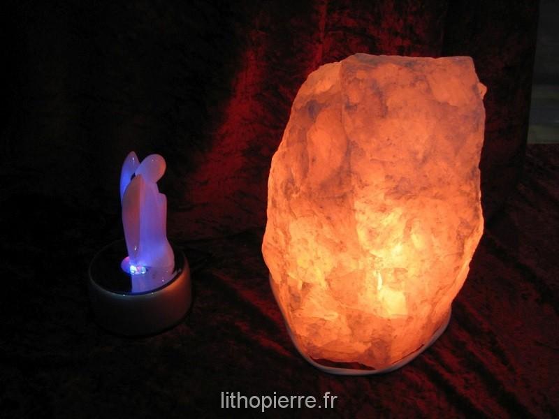 Lampe de sel avec ange
