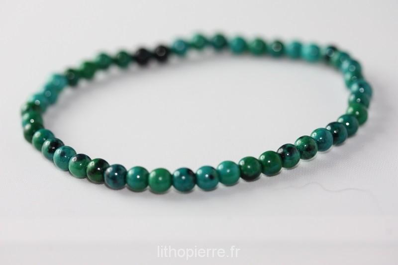 Bracelet en chrysocolle malachite