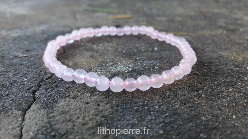 Bracelet en quartz rose