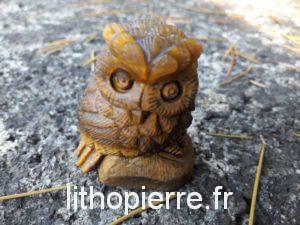 Pierre sculptée en hibou