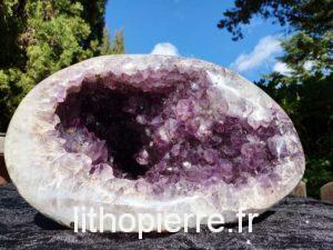 Géode amethyste cabeza