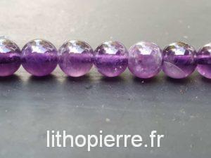 Perles en améthyste en 8mm