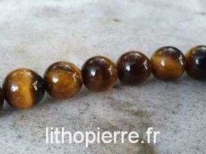 Fil en perle d'oeil du tigre